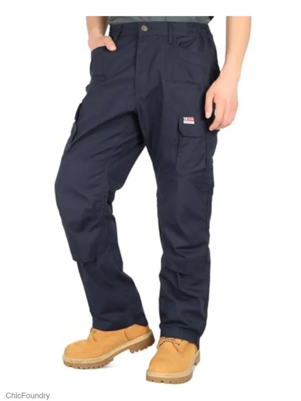 Men's Vented FR Cargo Pants Stretch Ripstop Breathable Airflow Mesh Fire Water